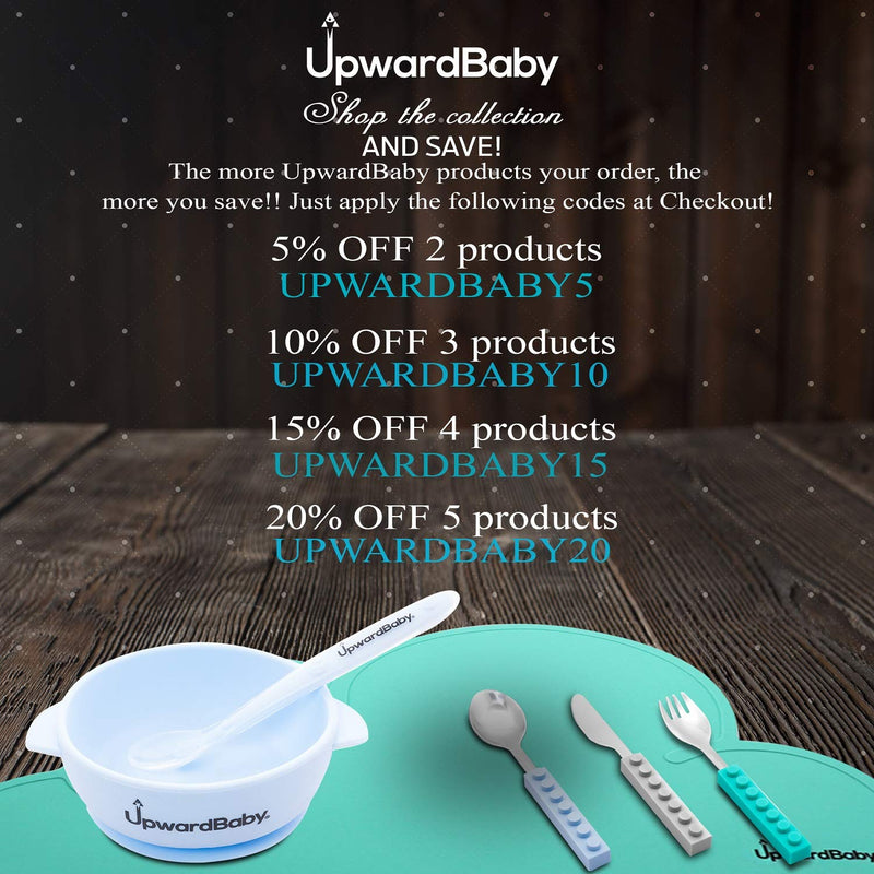 [Australia - AusPower] - Led Weaning Silicone Baby Spoons - Chewable Utensils Set for Toddlers - UpwardBaby 3 Baby Self Feeding Spoons for Stage 1-6mos+ Anti Choke Barrier BPA Free 