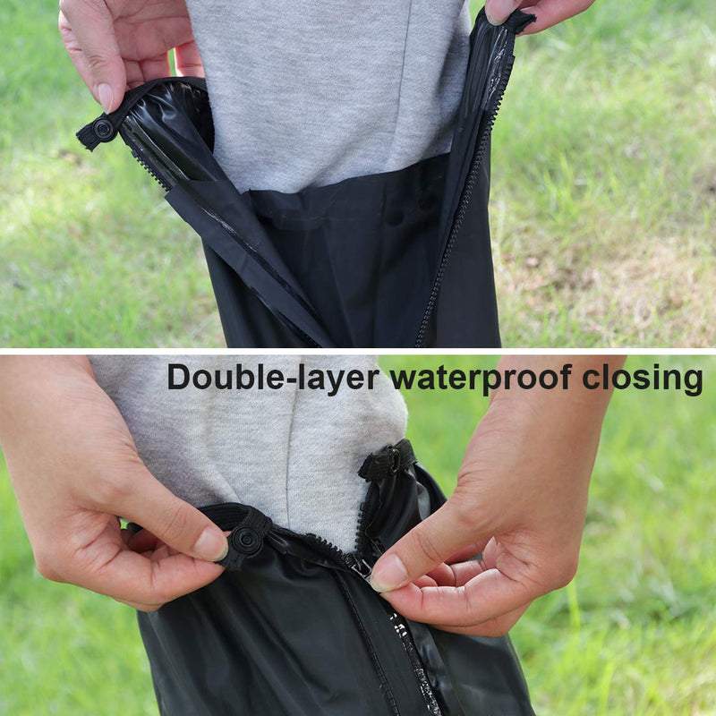 [Australia - AusPower] - KRATARC Waterproof Shoes Covers Foldable Rain Boot Reflective Snow for Men Women Outdoor Cycling Walking Hiking Black Medium 
