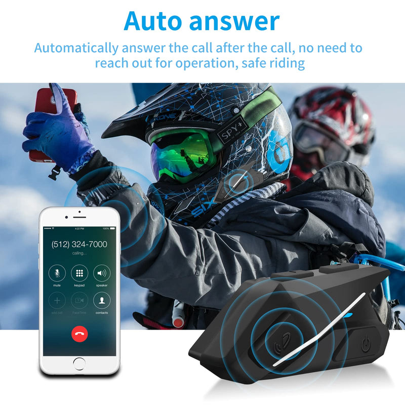 [Australia - AusPower] - Motorcycle Wireless Headset FM Radio/Waterproof Outdoor Headset, Support for External walkie-talkies. 