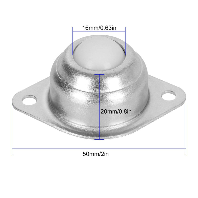 [Australia - AusPower] - ZIQI 5/8" Roller Ball Transfer Bearings, 16PCS Nylon Ball Transfer Bearing Unit, Round Ball Bearings Casters Universal Rotation Ball Caster, Screw Mounted for Transmission, Furniture, Trolley 