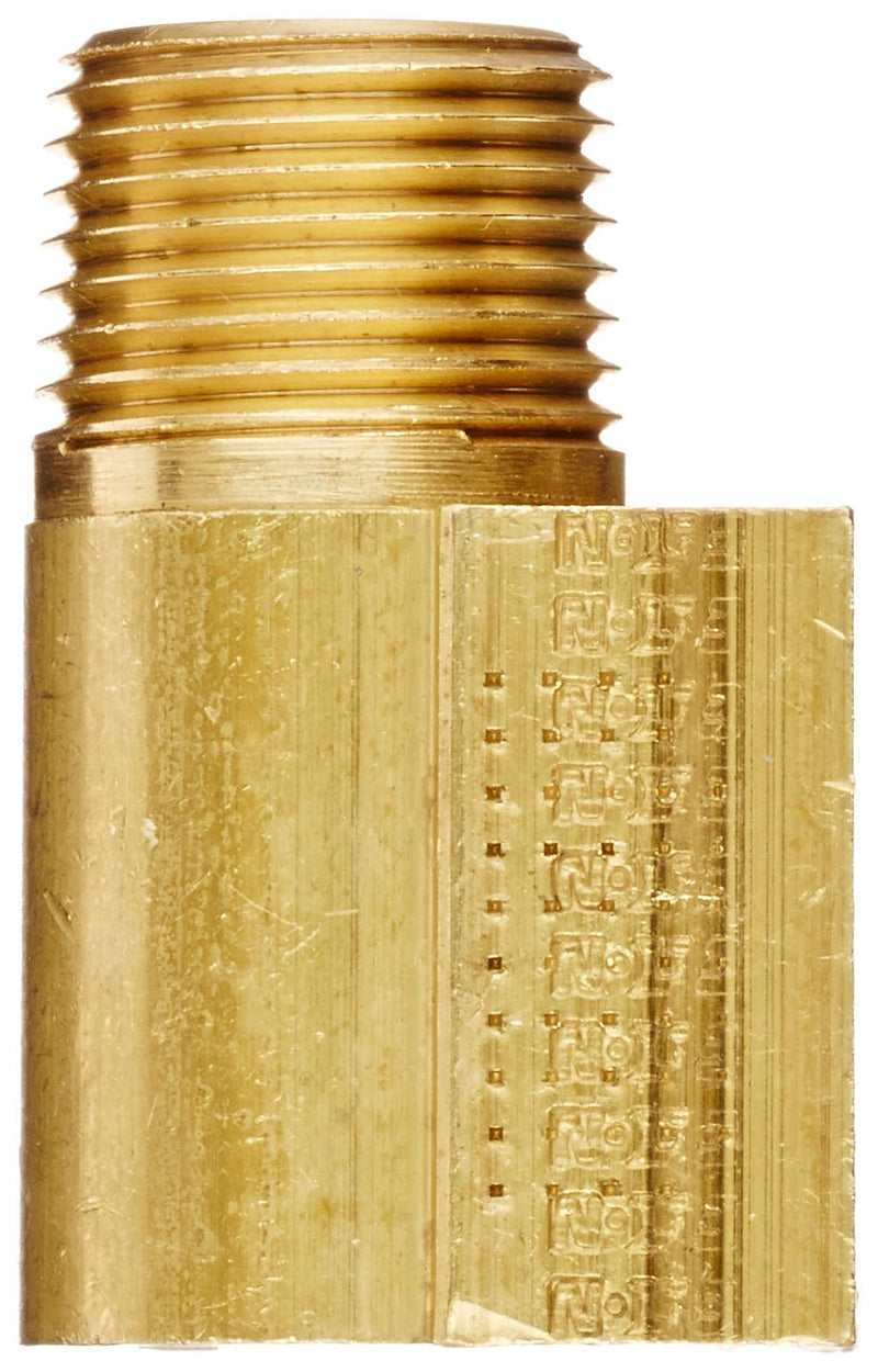 [Australia - AusPower] - Eaton Weatherhead 402X8 Brass CA360 Inverted Flare Brass Fitting, 90 Degree Elbow, 3/8" NPT Male x 1/2" Tube OD 