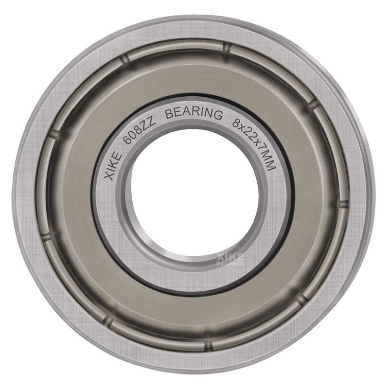 [Australia - AusPower] - XiKe 10 Pcs 608ZZ Double Metal Seal Bearings 8x22x7mm, Pre-Lubricated and Stable Performance and Cost Effective, Deep Groove Ball Bearings. 
