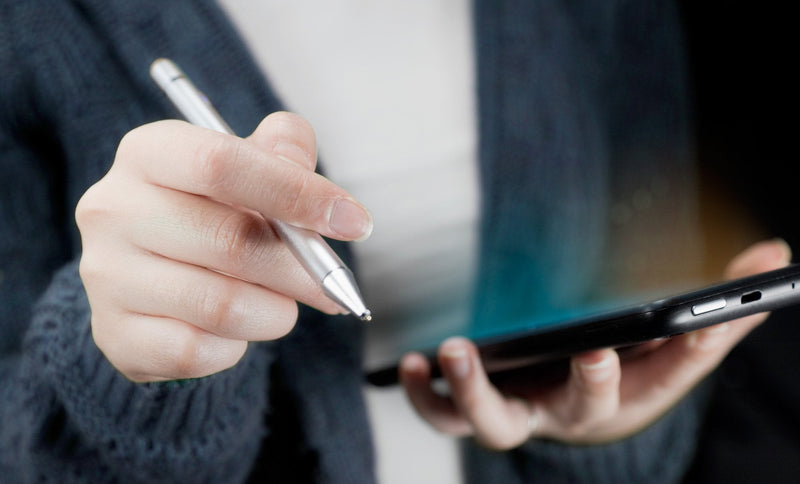 [Australia - AusPower] - BoxWave Stylus Pen Compatible with Lenovo 500e Chromebook (11.6 in) (Stylus Pen by BoxWave) - AccuPoint Active Stylus, Electronic Stylus with Ultra Fine Tip - Metallic Silver General Active Stylus 