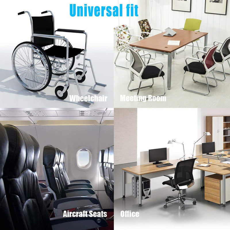 [Australia - AusPower] - 2 Pack Office Chair Armrest Pads Covers with Memory Foam Elbow Pillow for Forearm Pressure Relief, Black Arm Rest Covers for Office Chairs, Wheelchair, Comfy Gaming Chair 