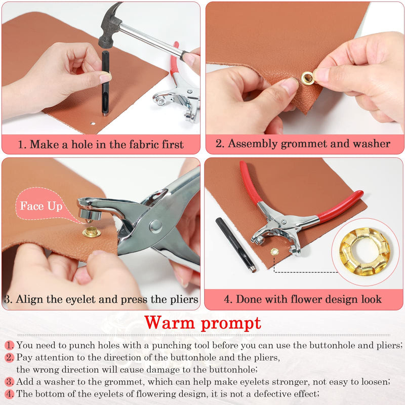 [Australia - AusPower] - 803Pcs Grommet Eyelet Pliers Kit, 1/4 Inch 6mm Grommet Tool Kit with 800 Metal Eyelets with Washers in Gold and Silver, Eyelet Grommets, Portable Grommet Hand Press kit for Leather/Belt/Shoes/Cloths 803pcs 1/4 Inch 