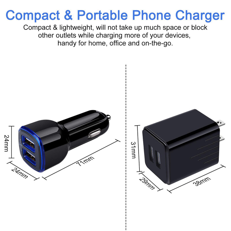 [Australia - AusPower] - Disoper Dual USB Car Charger, Wall Charger Box Block Compatible for Samsung Galaxy S22,A13 5G,A12,A52,S21 FE,S20,A21,A32,A42,A03S,Z Fold 3,Note 20,10+;OnePlus Nord CE,N200,9;6FT Type C Charging Cable 
