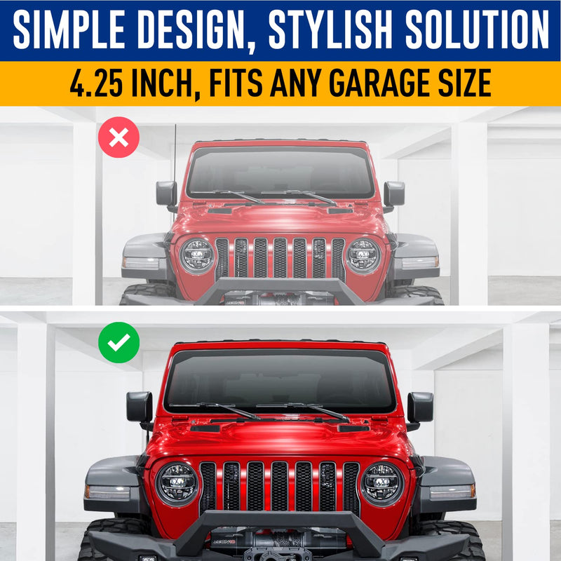 [Australia - AusPower] - Bullet Antenna Mast for Jeep Wrangler JK JL Gladiator 2007-2022 - Highly Durable Premium Truck Antenna - Car Wash-Proof Radio Antenna for FM AM - Best Jeep Wrangler Accessories for Men & Women 