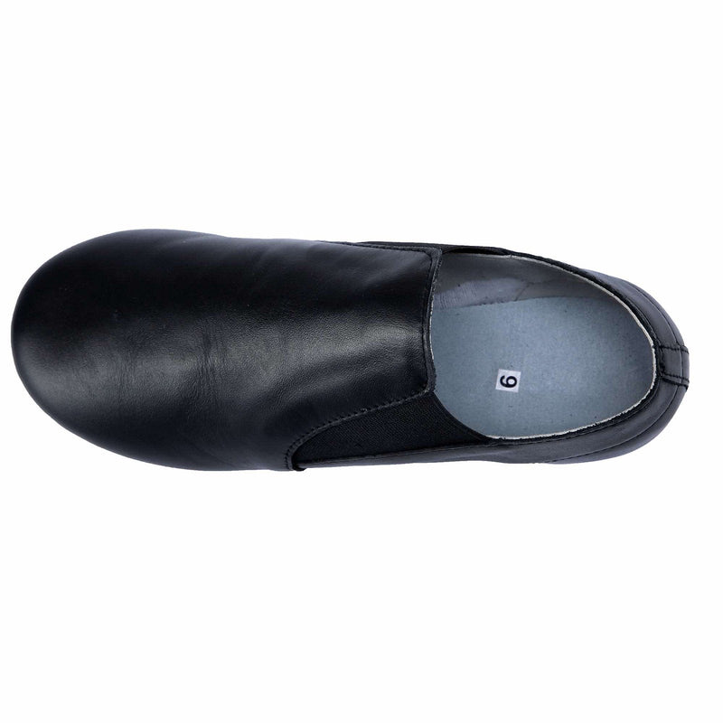 [Australia - AusPower] - Dynadans Jazz Shoe Leather Slip On with Elastics (Big Kid/Little Kid/Toddler) 7 Toddler Black 