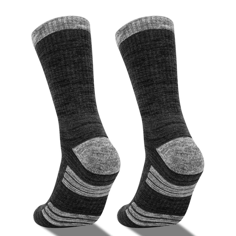 [Australia - AusPower] - YUEDGE Men's Cotton Cushion Crew Socks for Men Moisture Wicking Performance Athletic Sports Work Socks 5 Pairs/Pack 1807*dark Grey 11-13 