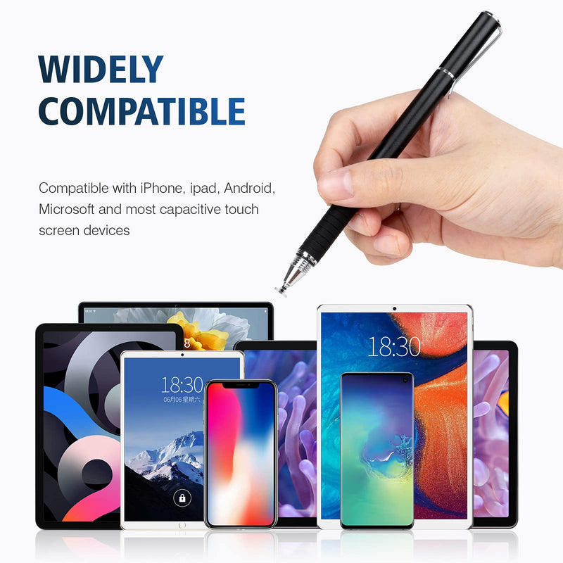 [Australia - AusPower] - Stylus for iPad, Abiarst Stylus Pens for Touch Screens Disc & Fiber Tip for Apple/iPhone/Ipad pro/Mini/Air/Android/Microsoft/Surface All Capacitive Touch Screens (3-Pack (Black/Blue/Rose Gold)) 3-Pack (Black/Blue/Rose Gold) 