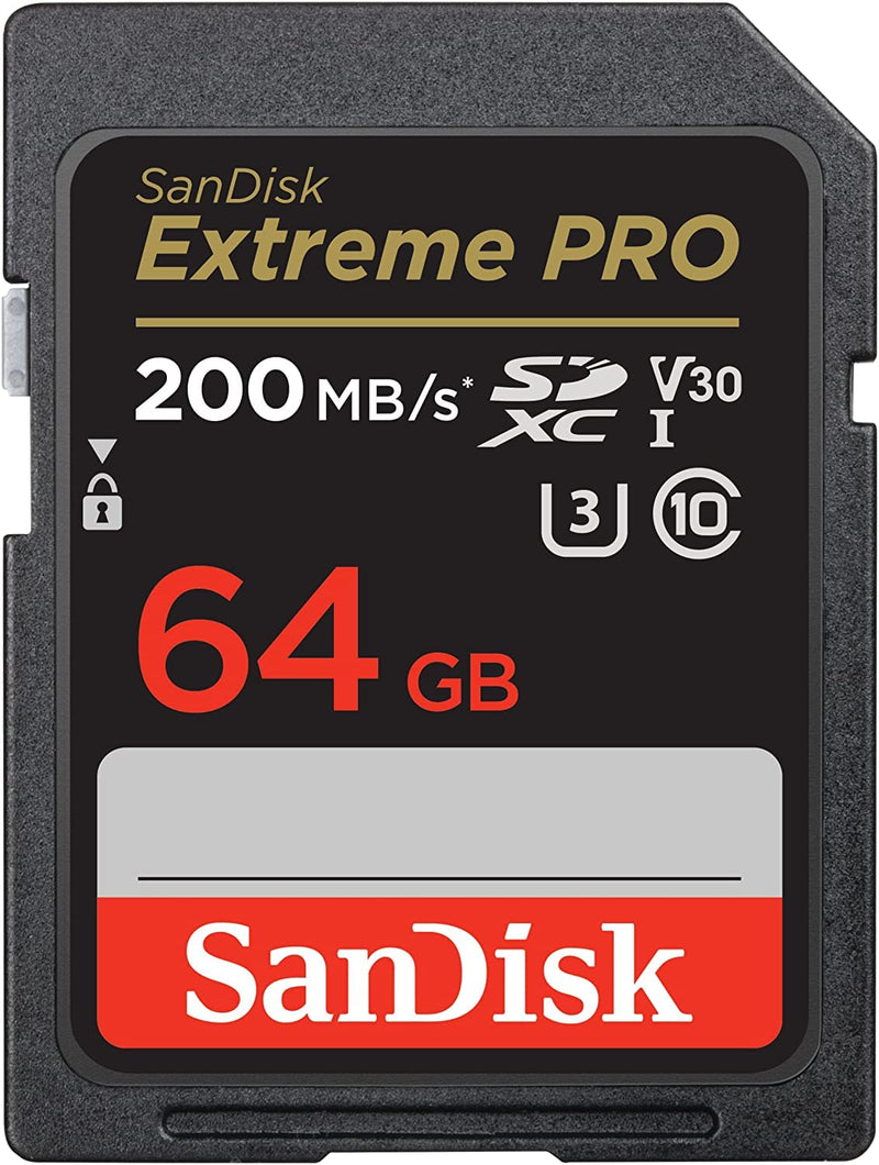 [Australia - AusPower] - SanDisk 64GB SDXC SD Extreme Pro Memory Card Works with Canon EOS R, RP, M, M10 Mirrorless Camera Class 10 UHS-I (SDSDXXU-064G-GN4IN) Bundle with (1) Everything But Stromboli Multi Slot Card Reader 