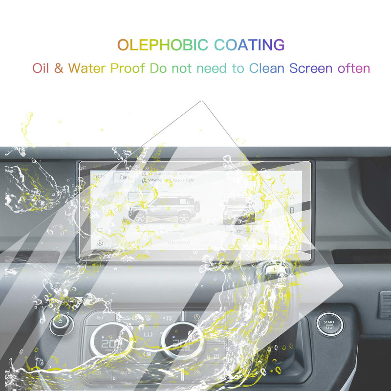 [Australia - AusPower] - Screen Protector Foils for 2020 2021 2022 Land Rover Defender 90 110 10In Navigation Display Tempered Glass 9H Hardness Anti Scratch & Glare HD Clear LCD GPS Touch Screen Protective Film 