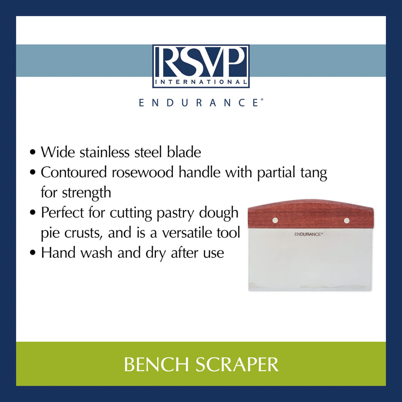 [Australia - AusPower] - RSVP International Endurance Kitchen Collection Baking Accessories, Bench Scraper, Pastry Blender 