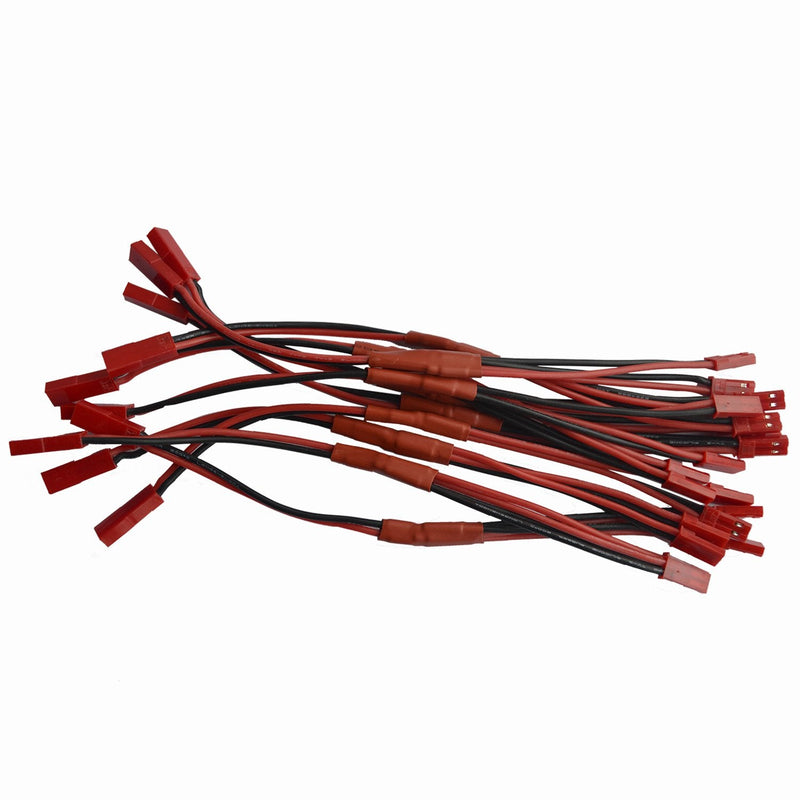 [Australia - AusPower] - VIMVIP® 10 Pieces 18cm JST Splitter Female to 2 Male Y Connector Battery Conversion 20awg Silicone Cable 