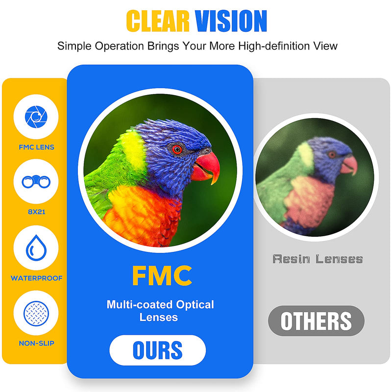 [Australia - AusPower] - LET'S GO! Binocular for Kids, Compact High Resolution Shockproof Binoculars 