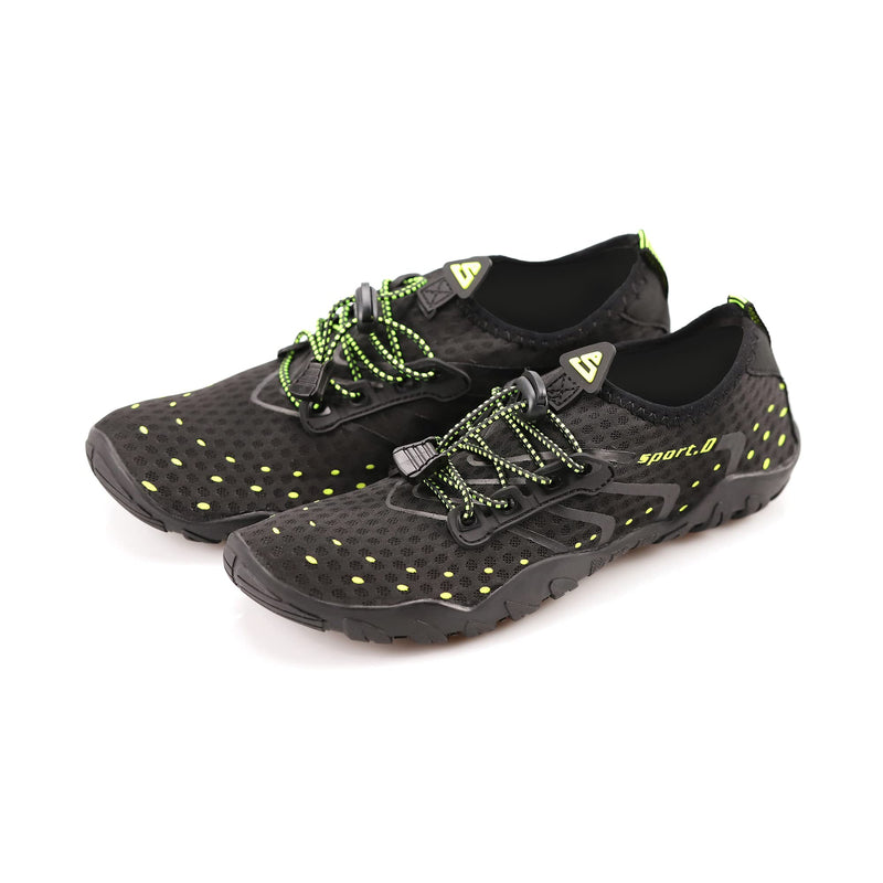 [Australia - AusPower] - Teemie Water Shoes for Men Women Quick-Dry Barefoot Aqua Sock Outdoor Athletic Sport Shoes 6 Women/4.5 Men 0-black 
