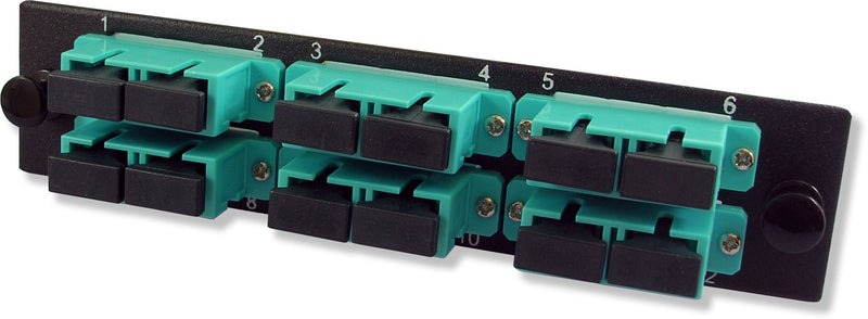 [Australia - AusPower] - Lynn Electronics FAS-12GSC 12 Fiber SC 10GIG Multimode Adapter Strip, 6 Duplex SC 10GIG Ports, LGX Footprint 