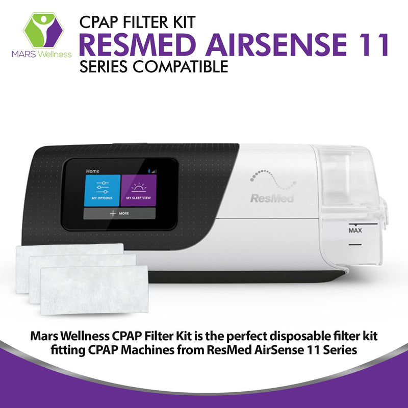 [Australia - AusPower] - CPAP Filters Fits ResMed Airsense 11 Disposable Felt Pollen air Filter - 40 Pack- Made in The USA CPAP Filter Supplies Series Machines - by Mars Wellness 40 Filters 
