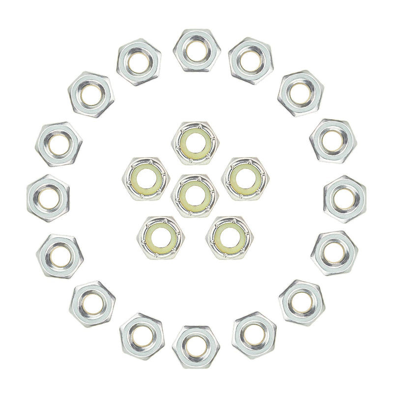 [Australia - AusPower] - Powlankou 60 Pieces 5/16"-18 Nylon Insert Hex Lock Nuts, 304 Stainless Steel 