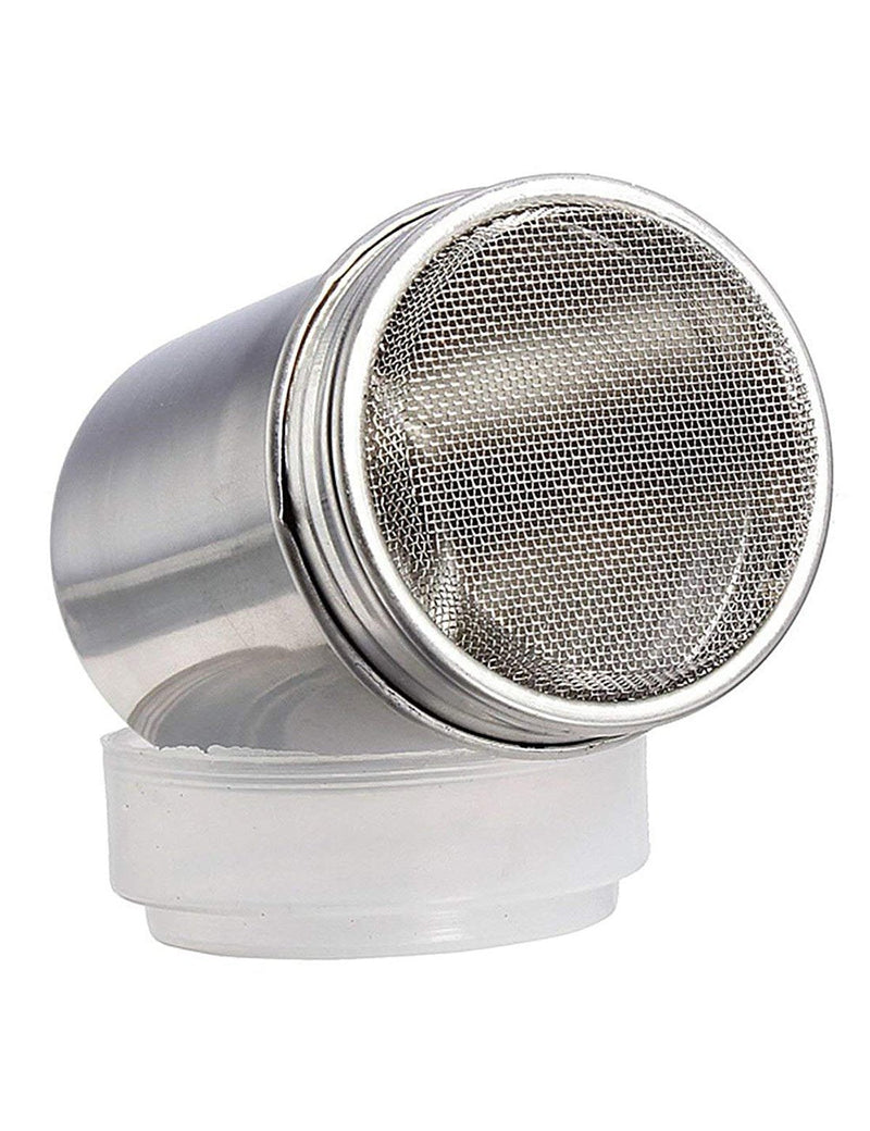 [Australia - AusPower] - HANSGO 2 Set Powder Suger Shakers, Stainless Steel Powder Shaker Mesh Shaker Powder Cans for Salt Coffee Cocoa Cinnamon Powder Seasoning Cans with Lid 