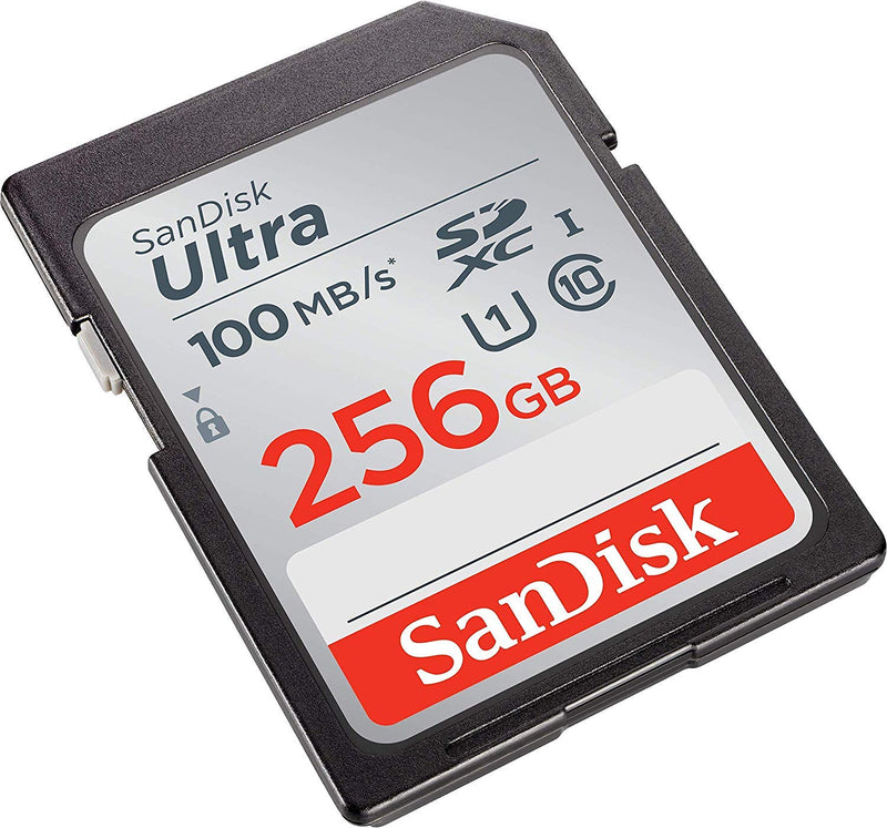 [Australia - AusPower] - SanDisk 256GB SD Ultra Memory Card for Camera Canon Powershot Works with ELPH 180, 190 is, SX420 is, SX610 HS (SDSDUNR-256G-GN6IN) Bundle with (1) Everything But Stromboli SDXC & Micro Card Reader 