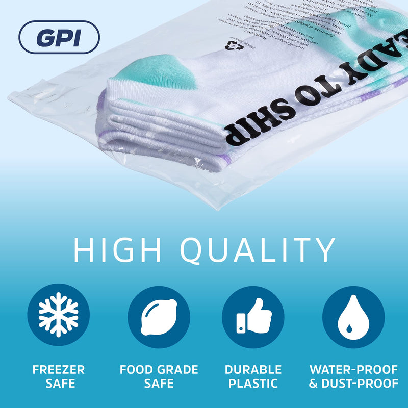 [Australia - AusPower] - GPI - PACK of 200 6" x 9", CLEAR SELF SEAL POLY BAGS - 1.5 mil Polybags With Permanent Adhesive Strip & Suffocation Warning For Packaging T Shirts & Clothing. Perfect for Shipping Supplies With FBA 