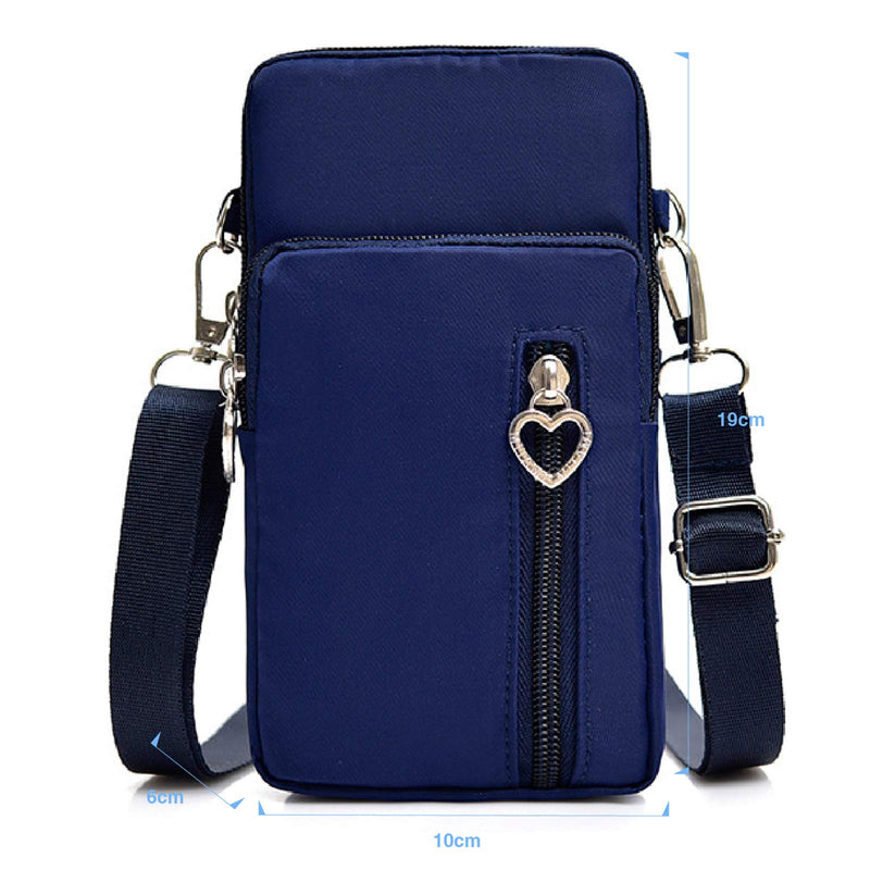 [Australia - AusPower] - GKE Nefli Sports Arm Bag Running Wrist Bag Cute Universal Armbands Fashion Shoulder Bag Crossbody Bag Blue 