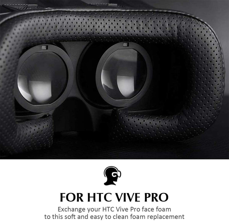 [Australia - AusPower] - KIWI design Face Cushion for HTC Vive, Foam Pad Eye Pad Replacement for HTC Vive 3 Packs 18mm/12mm/6mm with Lens Cleaning Kit 