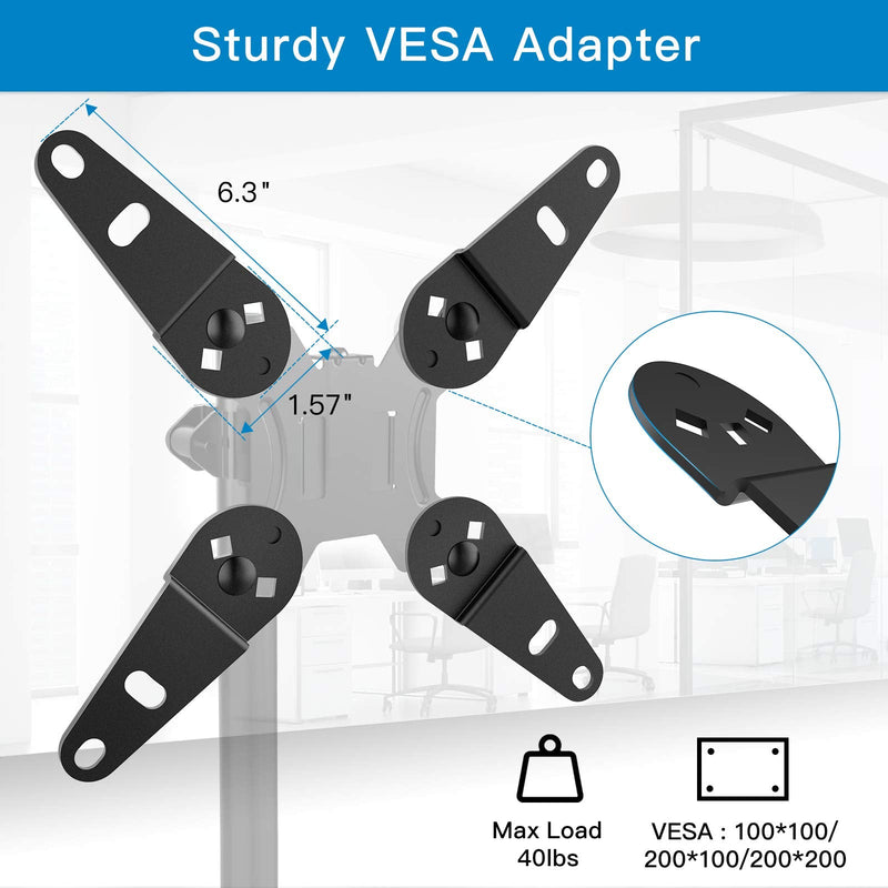 [Australia - AusPower] - HUANUO Universal Vesa Adapter -Vesa Extender, Monitor Mount Adapter Kit Fits Most 13 to 32 inch, Convert Vesa Plate to Reach 200×100 and 200×200 
