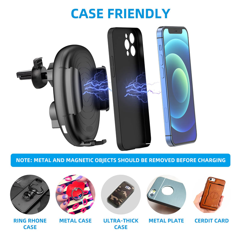 [Australia - AusPower] - Wireless Charger Car 15W,EISTAKAO Wireless Car Quick Charger Mount 360 Degree auto-Lock for iPhone 13 iPhone 12, iPhone 11,iPhone X, Samsung Galaxy Note20 S20 Note10 and More 