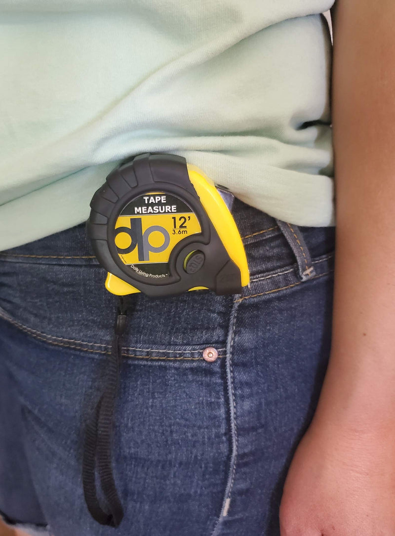 [Australia - AusPower] - Daily Living Products Small Tape Measure 3-Pack - Measurement Tape with Standard Inches and Metric - Tape Measure Retractable - Measuring Tape Retractable with Pause Buttons - Easy Read Tape Measures 