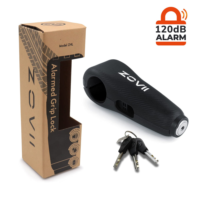 [Australia - AusPower] - ZOVII Alarm Brake Lever Lock Alarm Waterproof Scooter Bicycle Motorcycle Protective Security Handle Bar Grip Lock 