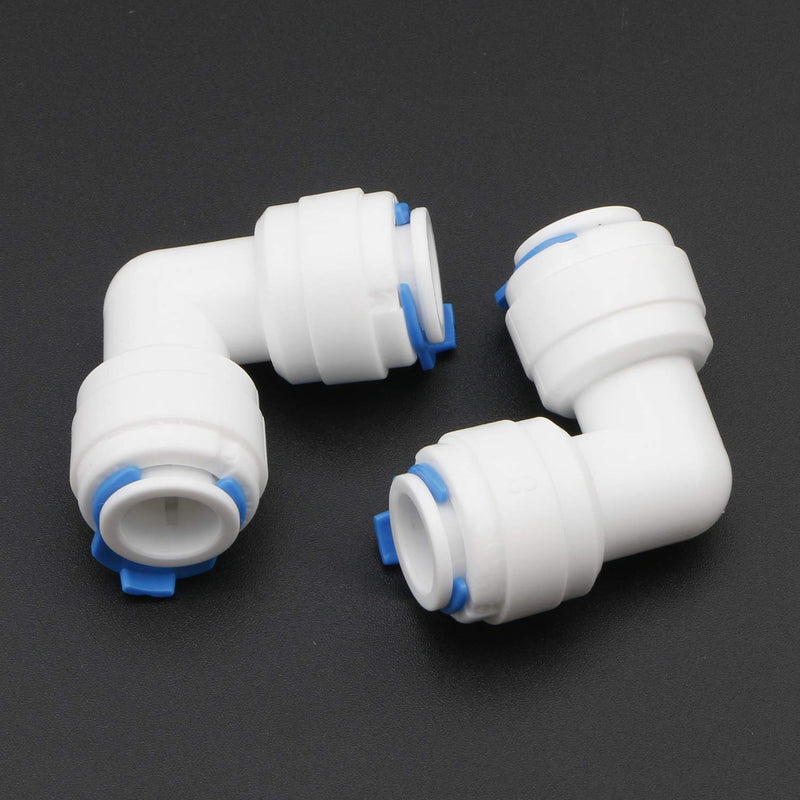 [Australia - AusPower] - 3/8 -Inch x 3/8 -Inch Tube Push Union Elbow Quick Connect for RO Water Filter Fitting Pack of 5 