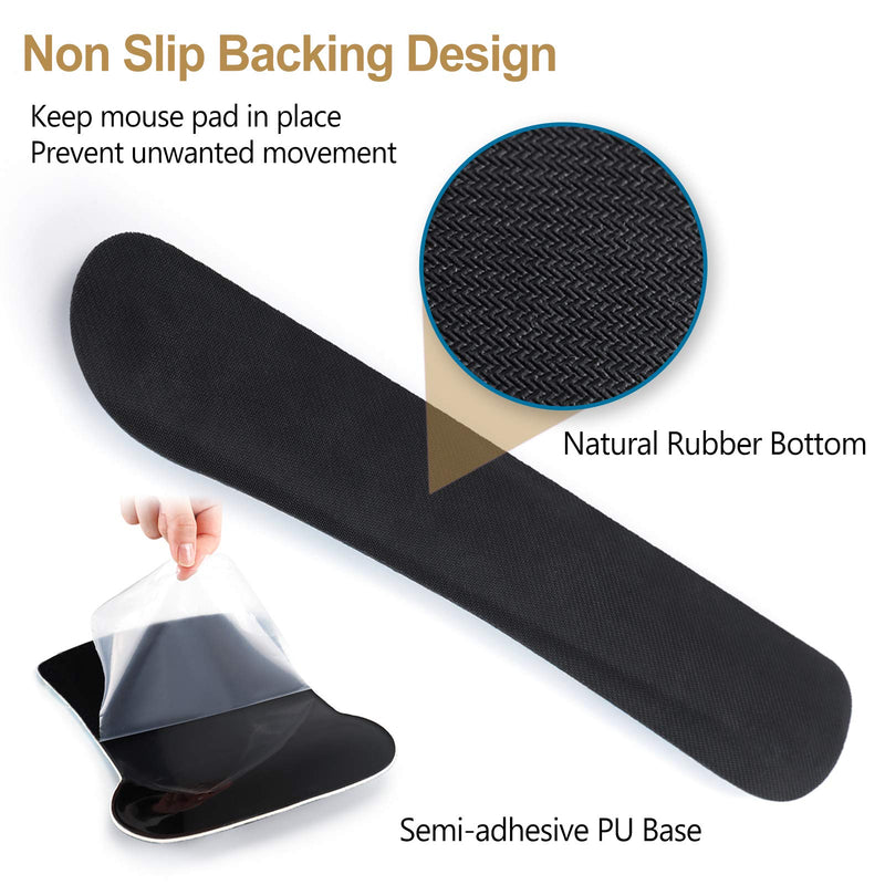 [Australia - AusPower] - ArtSo Keyboard Wrist Rest and Mouse Pad with Wrist Support, Ergonomic Mouse Pad, Durable & Comfortable & Lightweight for Easy Typing Pain Relief, Memory Foam Keyboard Mousepad Set, White Yellow Marble 
