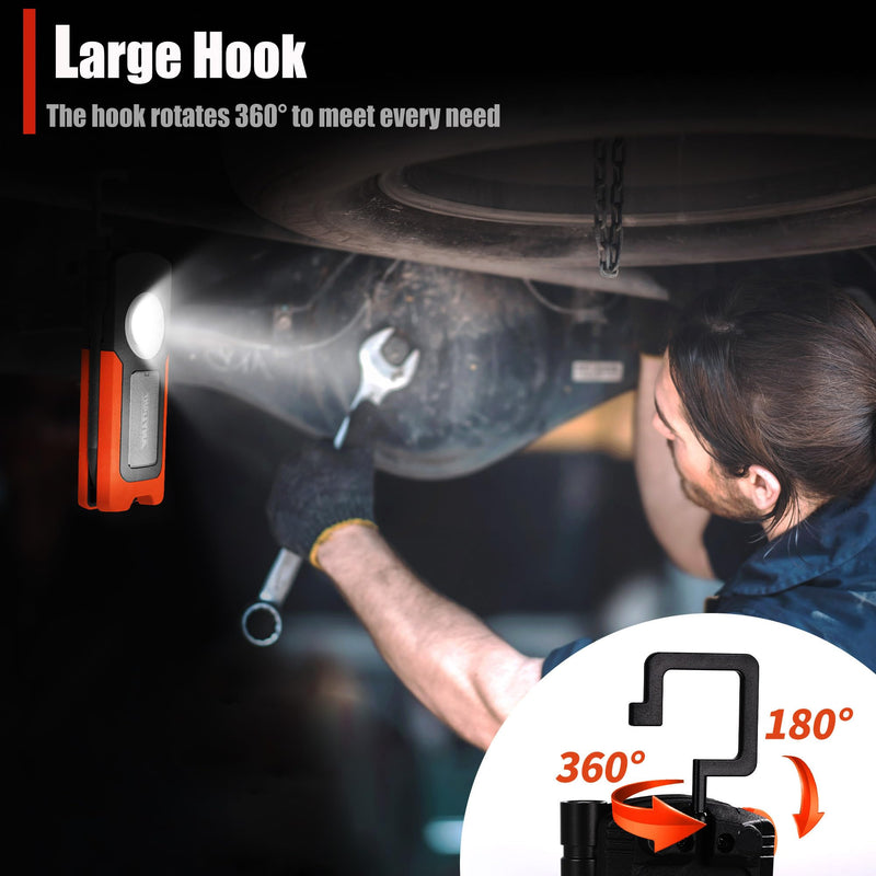 [Australia - AusPower] - ANYLIGHT Work Light - LED Rechargeable Work Light with COB 1500LM & 300LM Portable Gooseneck USB Rechargeable - Magnetic Led Worklight, Work Light Tool for Car Repair, Camping & Job Site Lighting 