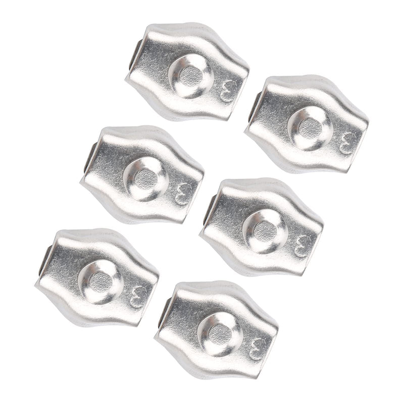 [Australia - AusPower] - YIUS 20Pcs Steel Wire Rope Chuck Lock 304 Stainless M3 Single Clip Clamp for Industrial Mechanism 