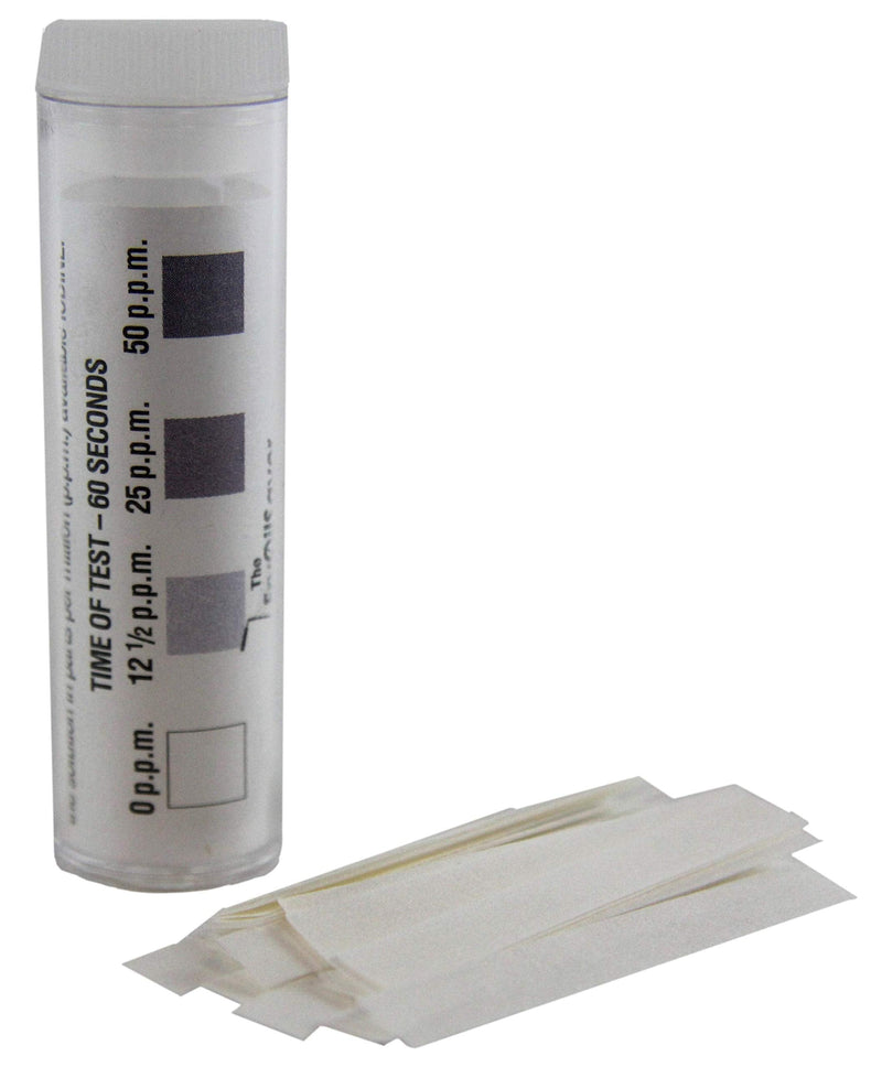 [Australia - AusPower] - FryOilSaver Co, Restaurant Sanitizer Iodine Testing Strips, 0-50 ppm ph Paper Test Strips, Vial of 100 Test Strips 