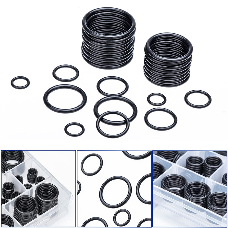 [Australia - AusPower] - BUSY-CORNER O-Ring Boss Hydraulic Seal Kit, SAE 900 Series, 12 Sizes, Buna-N 90, Pack of 275 Pieces 