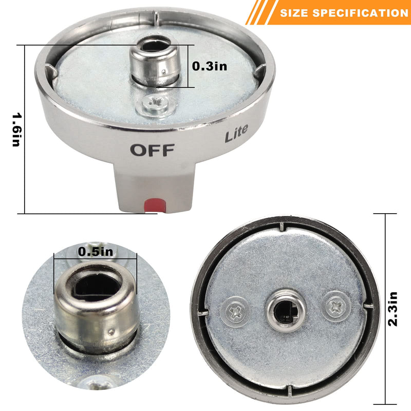 [Australia - AusPower] - Upgraded DG64-00473A Top Oven Control Knob-with Power Protection Metal Ring-Replacement 3447565 AP5917439 PS9606608 EAP9606608 Fits Samsung Oven Gas Range NX58F5700WS NX58H5650WS NX58J7750SS (1 Pack) 
