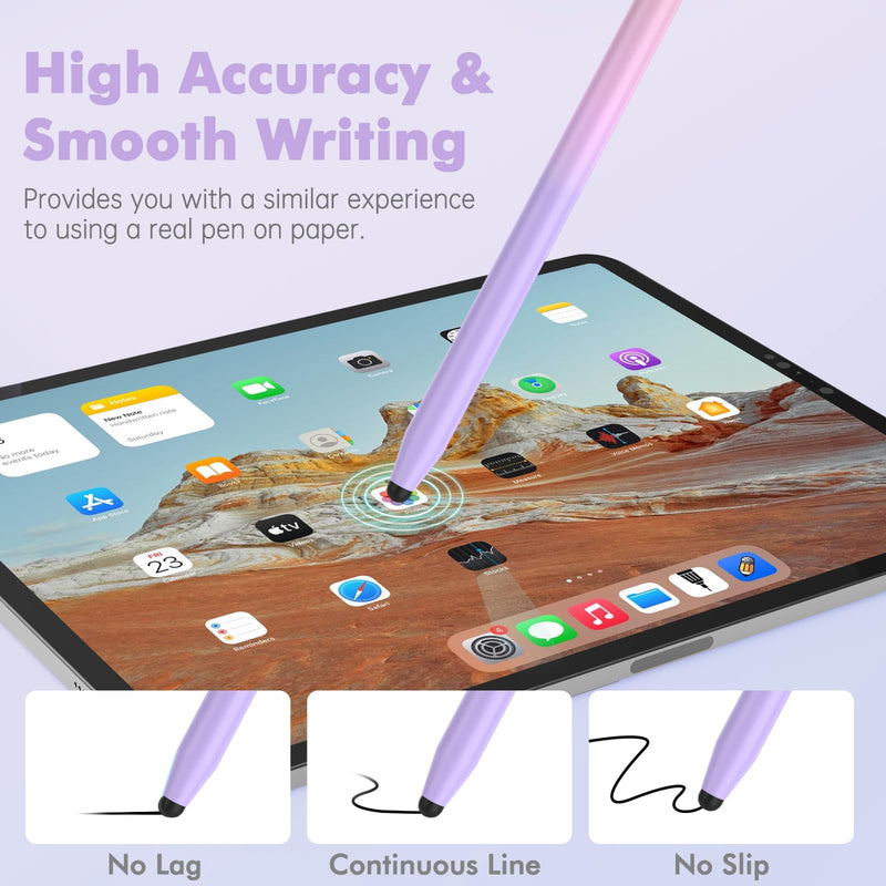 [Australia - AusPower] - Stylus Pens for Touch Screens - StylusHome 5 Pack Stylus Pens, 2-in-1 High Sensitivity Capacitive Stylus with 10 Extra Tips for iPad iPhone Tablets Samsung Galaxy All Universal Touchscreen Devices 
