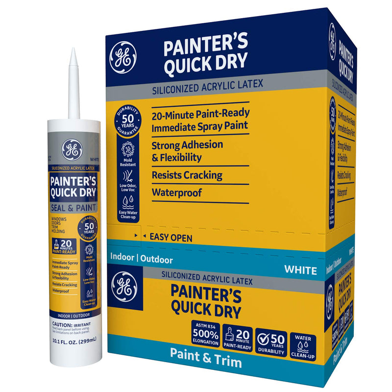 [Australia - AusPower] - GE Painter's Quick Dry 10.1 Oz. White Siliconized Acrylic Latex Caulk - 1 Each 