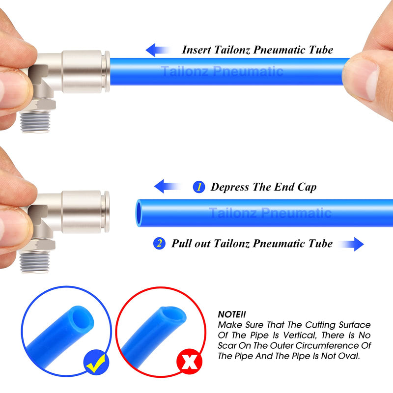 [Australia - AusPower] - TAILONZ PNEUMATIC Elbow 1/4 Inch Tube OD x 1/8 Inch NPT Thread Push to Connect Fittings Copper Nickel Plating TPL-1/4-N1 (Pack of 5) 1/4"OD-1/8"NPT 
