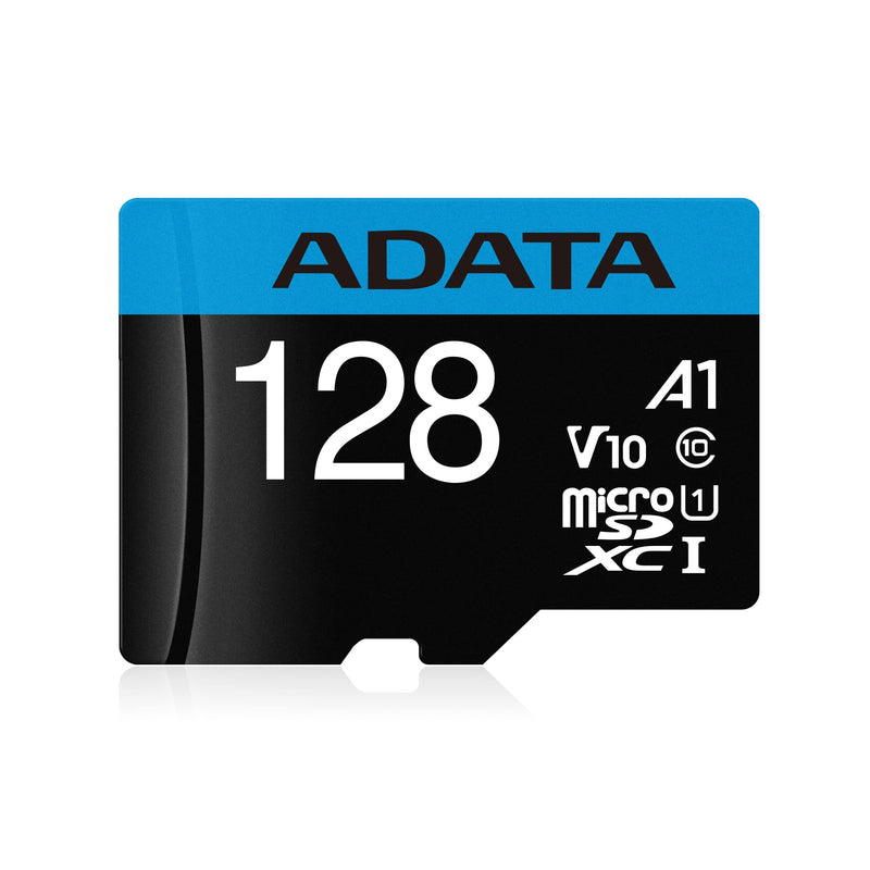 [Australia - AusPower] - ADATA Premier 128GB MicroSDHC/SDXC UHS-I Class 10 V10 A1 Memory Card with Adapter Read up to 100 MB/s (AUSDX128GUICL10A1-RA1) 
