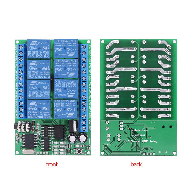 [Australia - AusPower] - Dtmf Relay Board, AD22A08 DC 12V 8CH DTMF Relay Phone Voice Signal Decoder Remote Controller Switch Module 