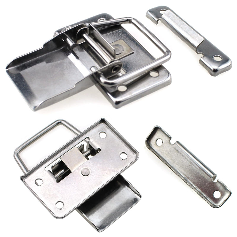 [Australia - AusPower] - LUORNG 2PCS Suitcase Box Cabinet Tool Cabinet Box Latch Lock Spring Loaded Toggle Latch Stainless Steel Hasp Box Door Latch for Insulated Box Fishing Box Tool Box and Luggage 