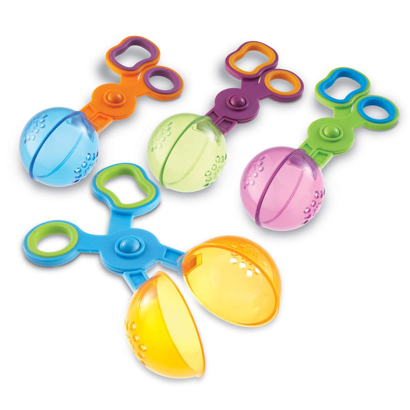 [Australia - AusPower] - Learning Resources Handy Scoopers - 4 Pieces, Ages 3+ Toddler Learning Toys, Fine Motor and Sensory Toys, Sand Box Toys for Toddlers, Kid Tweezers standart 