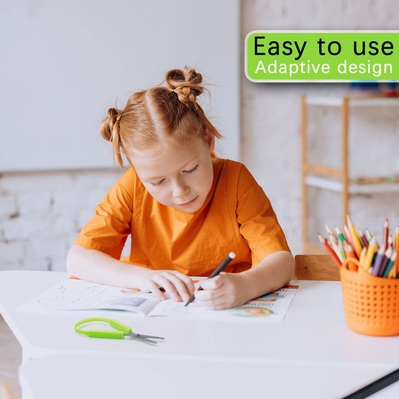 [Australia - AusPower] - Sokoweii Mini Loop Scissors for Toddlers, 5 Inch Adaptive Design, Right and Lefty Support, Easy-Open Squeeze Handles -3PCS 3Pcs (5.3inch) 