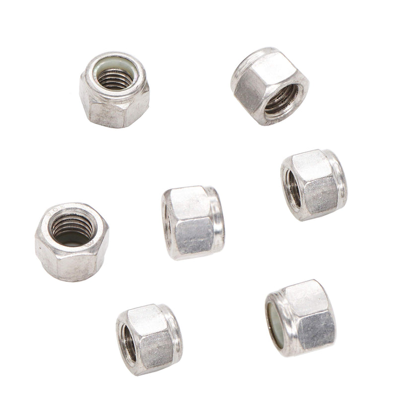 [Australia - AusPower] - 10pcs 1/2-13 Lock Nuts 304 Stainless Steel / 18-8, Nylon Inserted Self Locking Nut Silver Tone 1/2-13 10pcs 