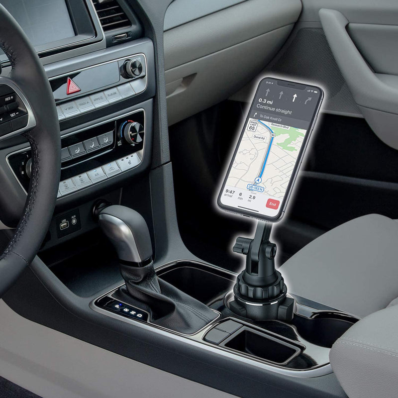 [Australia - AusPower] - Magnetic Cup Holder Phone Mount, WixGear Extendable Arm Universal Car Cup Holder Adjustable Base Automobile Cup Holder Smart Phone Cradle Car Mount 