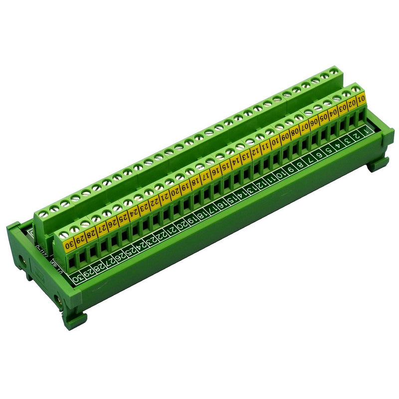 [Australia - AusPower] - Electronics-Salon DIN Rail Mount 30 Position 24A / 400V Screw Terminal Block Distribution Module. 